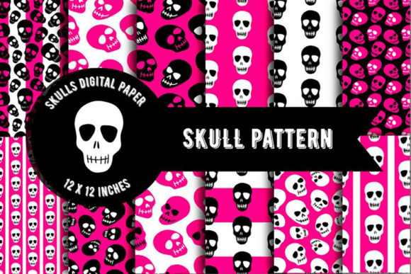 Download Skull Digital Paper, Halloween Pattern - Premium Resources