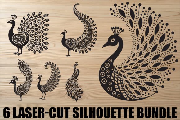 Download Elegant Peacock Laser Cut Set - Premium Resources