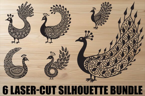 Download Elegant Peacock Laser Cut Set - Premium Resources